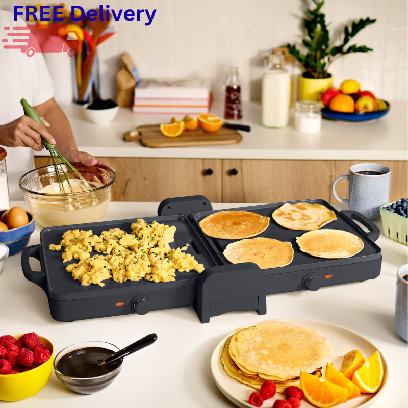XL Fold and Store Griddle Nonstick Electric Countertop Flat Top Grill Cooking