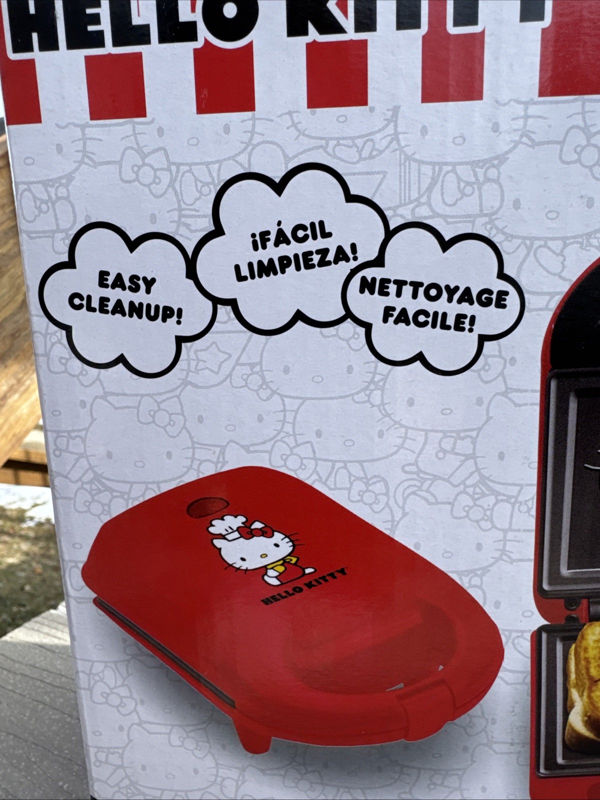 Hello Kitty Grilled Cheese Maker Red 💖😺🌷🌹 – New Non-Stick Sandwich Press