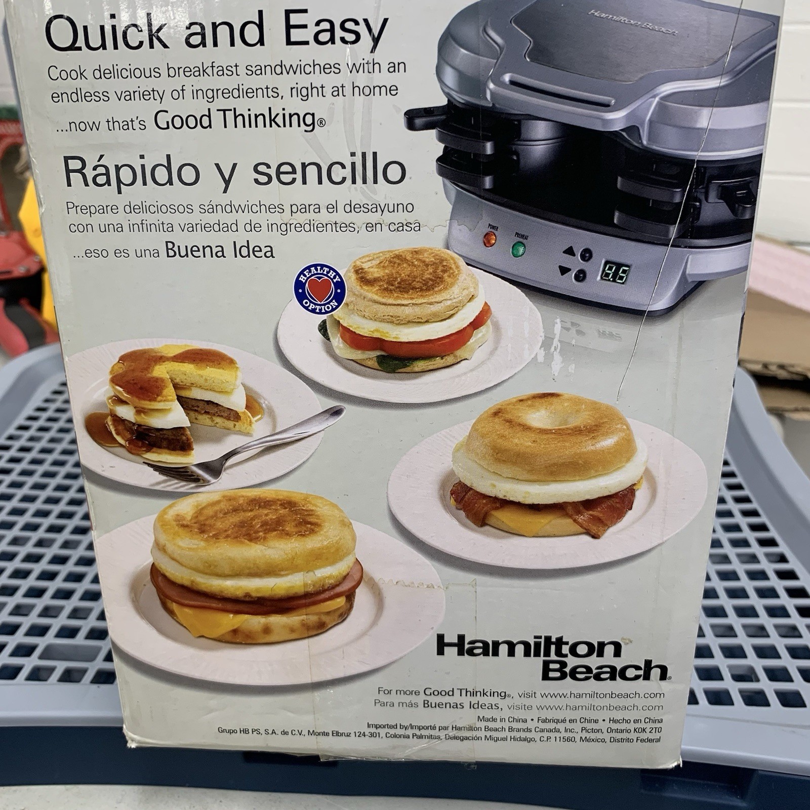 Hamilton Beach Dual Breakfast Sandwich Maker Silver Matte 1200 W Non-Stick Timer