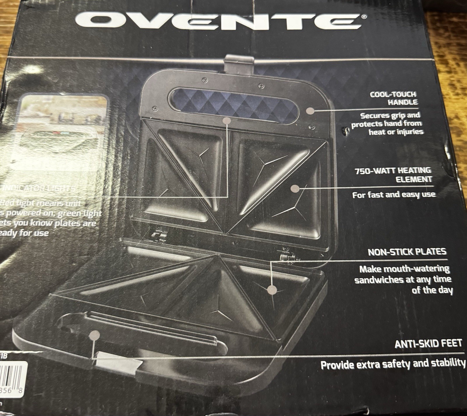 2-Slice Electric Sandwich Maker Non Stick Grill, Black (GPS401B)