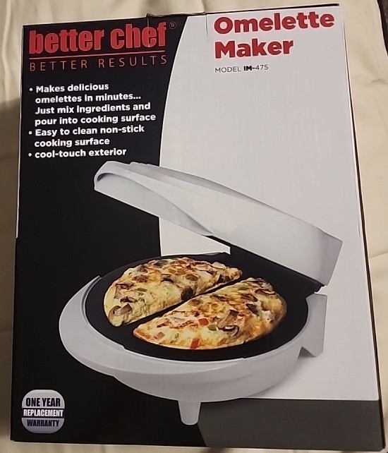 NEW Better Chef Better Results Omelette Maker Model IM-475 White