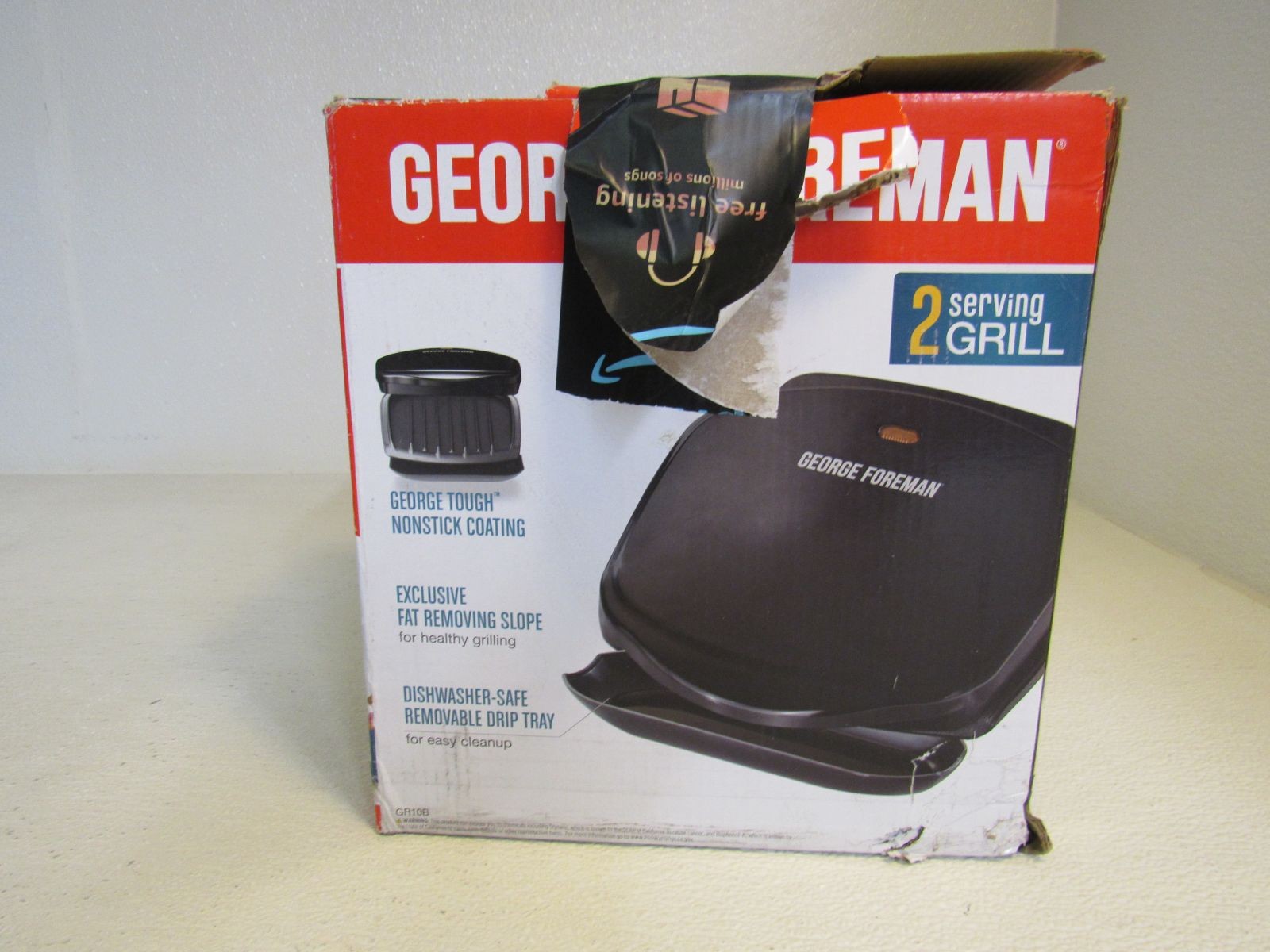 George Foreman 2 Serving Classic Plate Electric Indoor Grill 22-in Cord GR10B