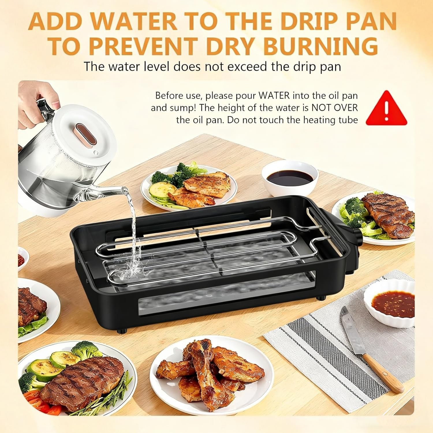 Electric Indoor Grill 1700W, 2 in 1 Smokeless Indoor Grill for Kitchen with N…