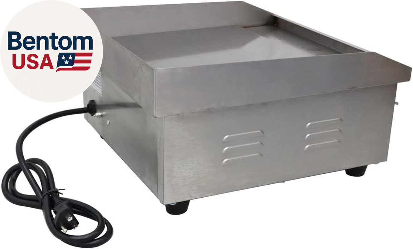 Stainless Steel Flat Griddle Grill, 1.5Kw Commercial Electric Griddle with Preci