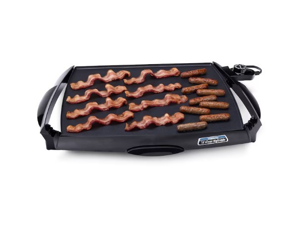 Presto Tilt Feetn Drain Electric BigGriddle Nonstick Ceramic Cooking Surface