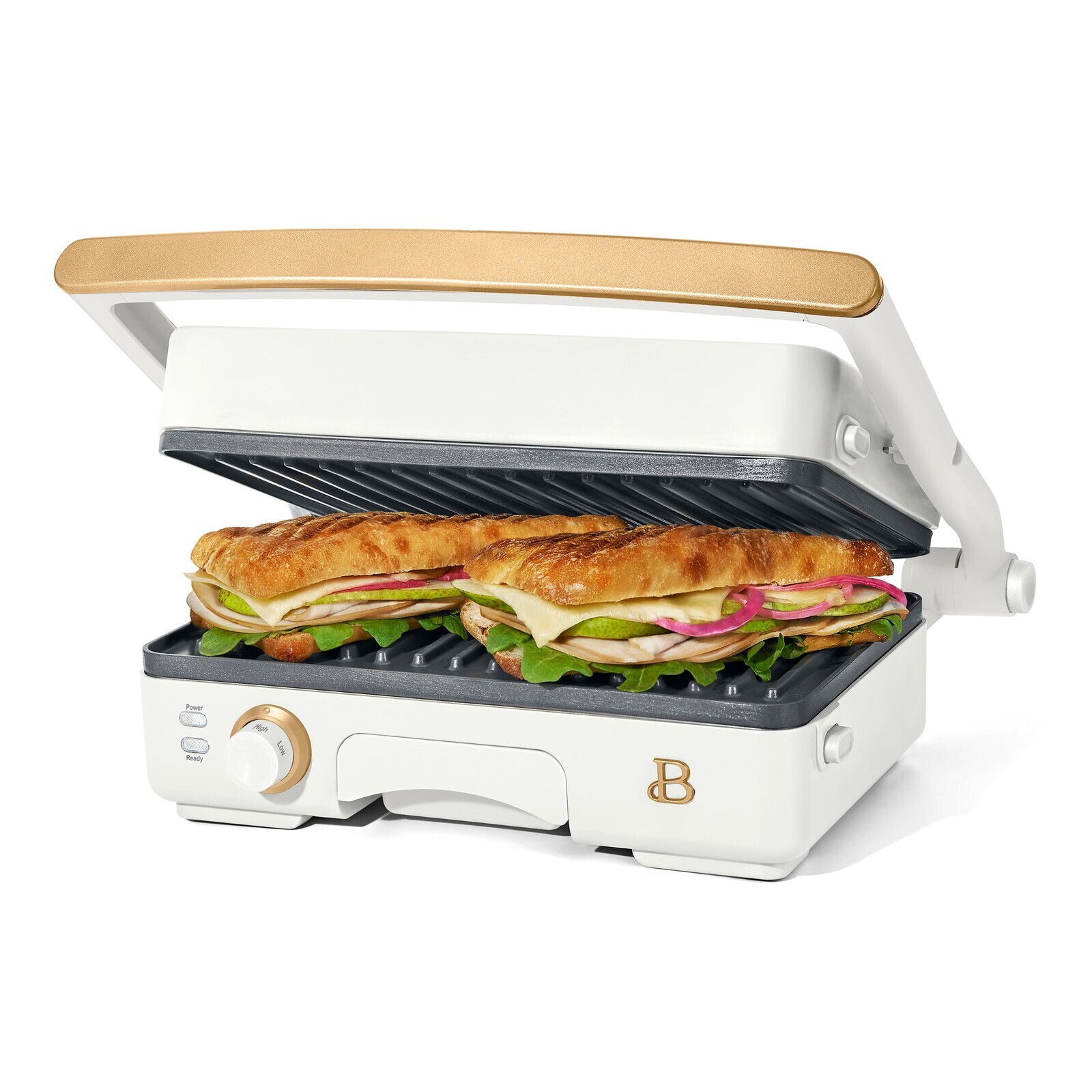 2-in-1 Panini Press & Grill Dishwasher Safe Parts Removable Cooking Kitchen Home