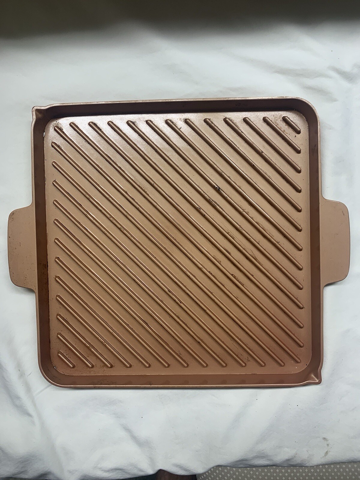 Tristar Copper Chef Non-Stick Grill & Griddle w/Glass Lid/Press*12″
