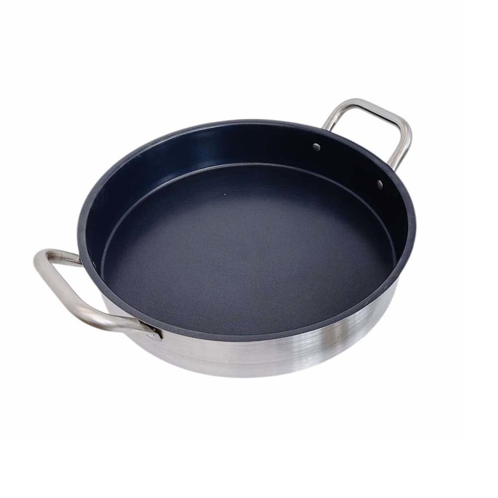 16-1/2″ Round Stainless Steel Flat Comal Griddle Pan Grill Tray Cook Non-Stick