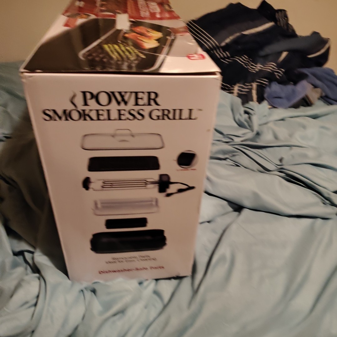 Power Smokeless Electric Grill Power 1500 Grill with Griddle Plate NEW IN BOX