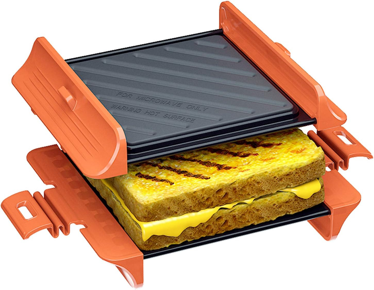 Microwave Sandwich Maker | Panini Press Cheese Griller | Microwavable Toaster Tr