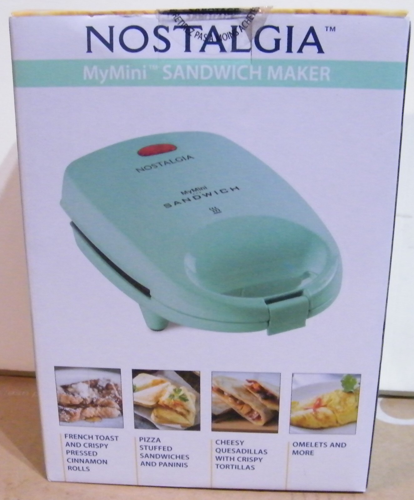 Nostalgia MyMini Sandwich Panini Omelet Maker IOB