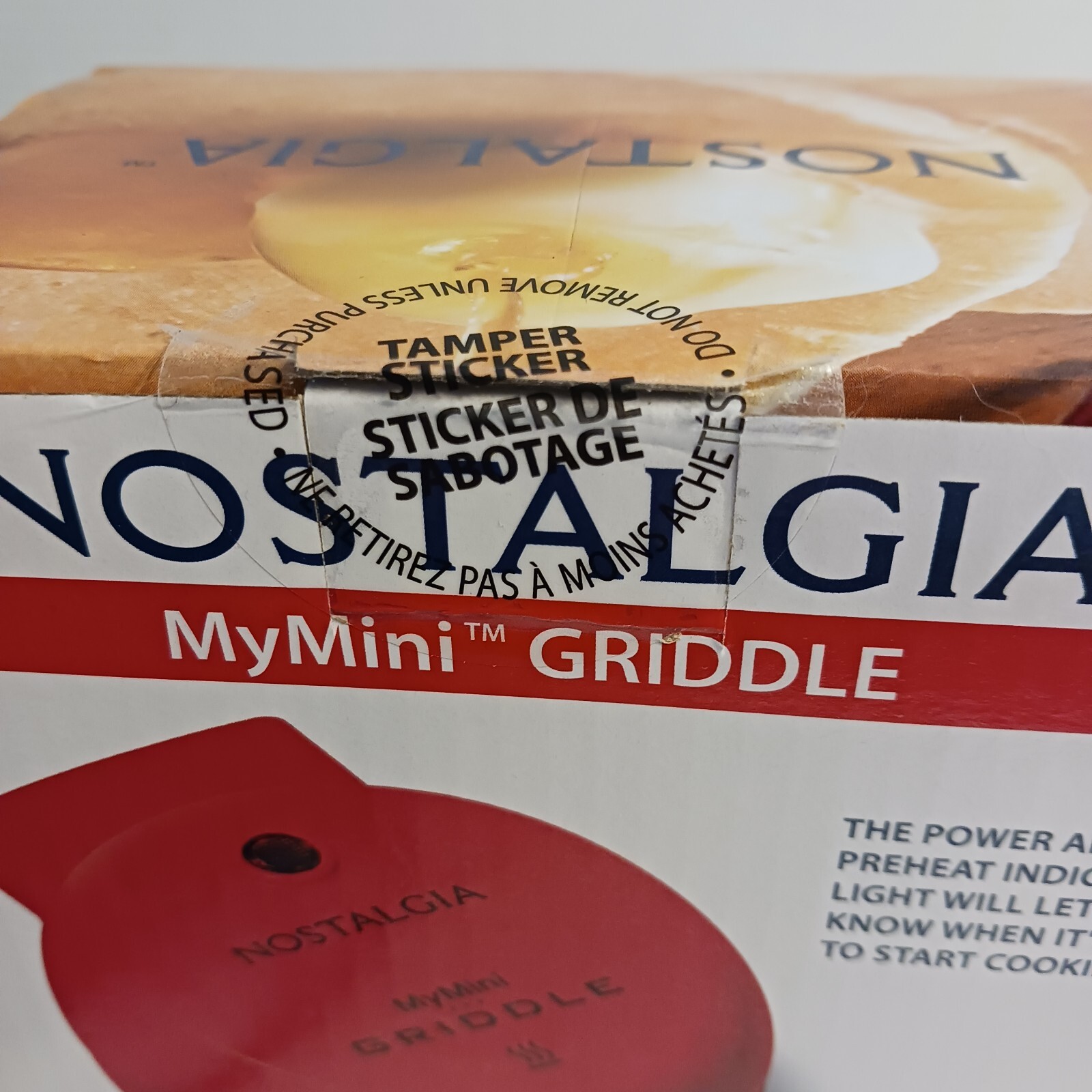 Nostalgia My Mini Griddle 5″ Nonstick Cooking Surface Wipes Clean Compact Red