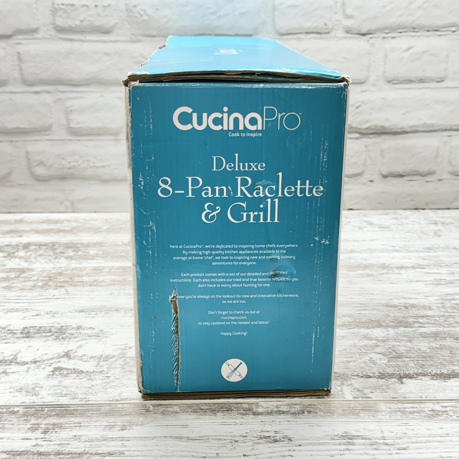 Cucina Pro Deluxe Cheese 8 Pan Raclette and Table Grill Non-stick Grill NEW