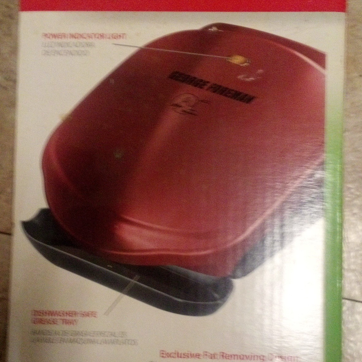 George Foreman 2-Serving Electric Contact Grill Non-Stick Red/Black
