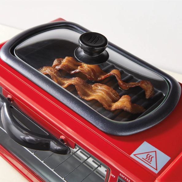 3-in-1 Breakfast Maker with Grill, Bake, Toast & Brew Functions- Freeshipping US
