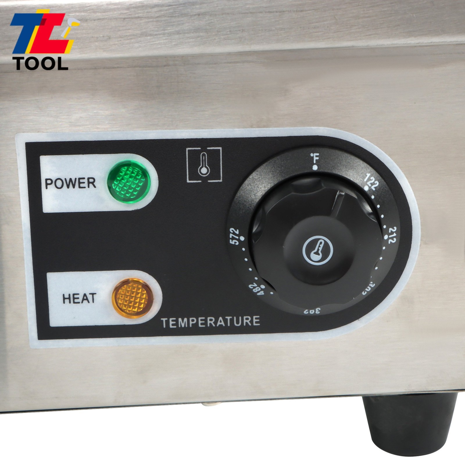 Stainless Steel Electric Griddle, 1500W, 14in Flat Top for Home & Restaurant