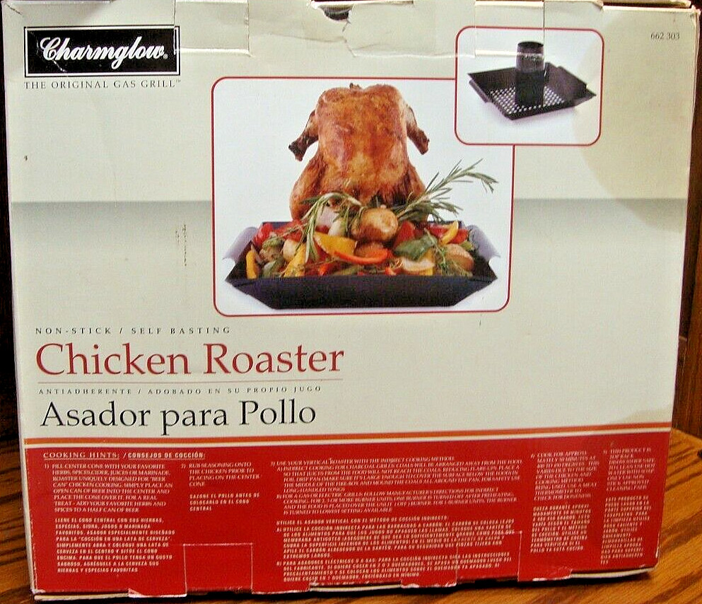Home Depot Charmglow~Original Gas Grill~Non-Stick/Self Bast Chicken Roaster 900