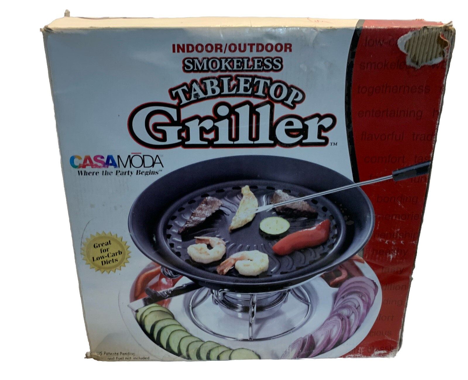 Smokeless Tabletop Griller Indoor Outdoor Grill Countertop Portable Camp (S)