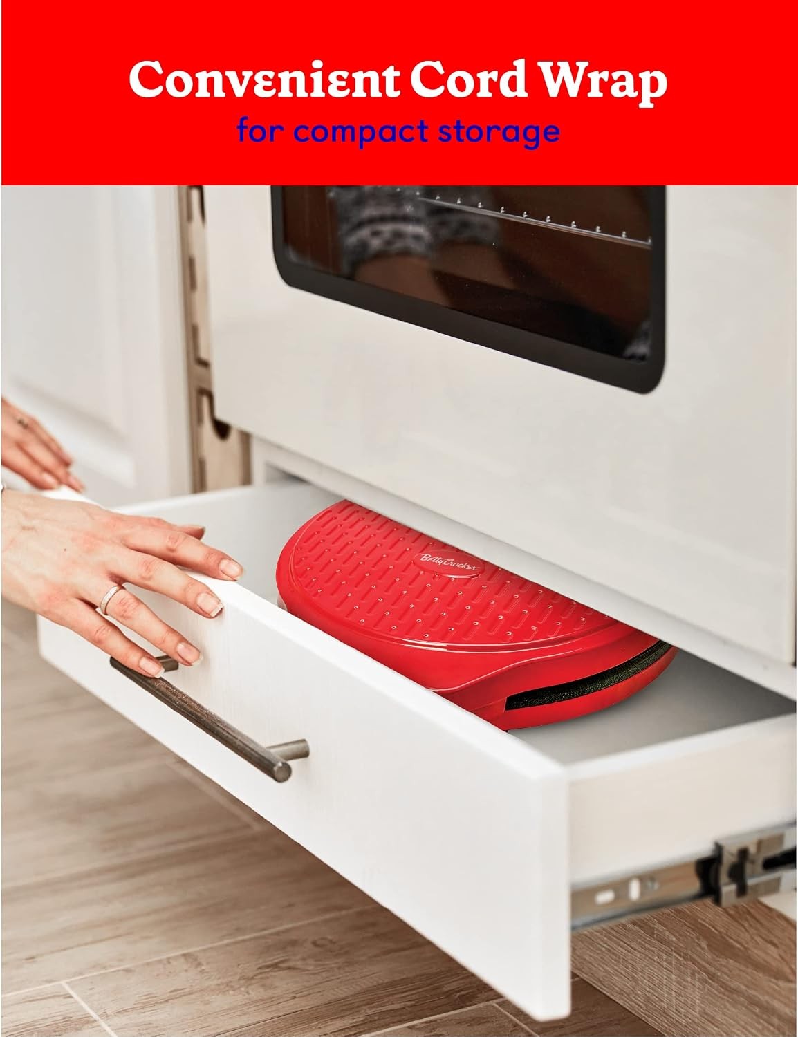 Pizza Maker Plus 12″ Indoor Grill 1440W BC-2958CR Red Nonstick Griddle Pan
