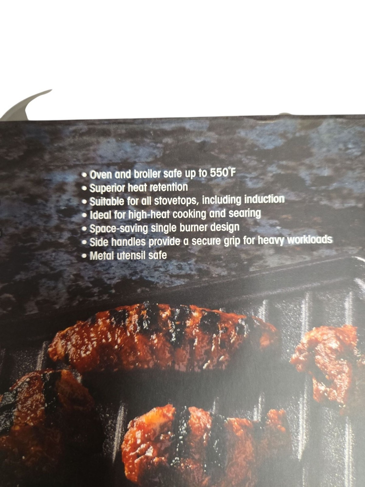 NIB Smith & Clark Cast Iron Reversible Grill/Griddle – 10″x7″ Single Burner