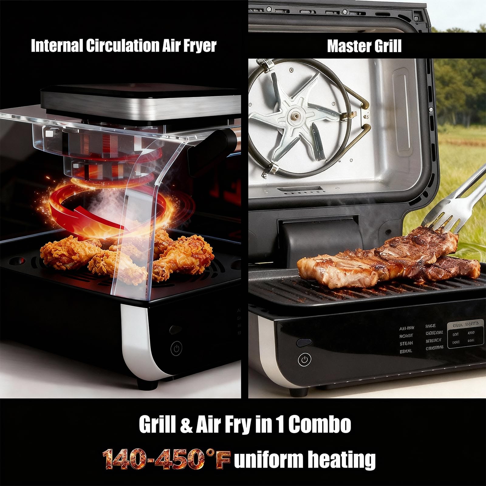 OLIXIS Electric Grill Outdoor/Indoor, 8-in-1 Multifunctional Large Electric B…