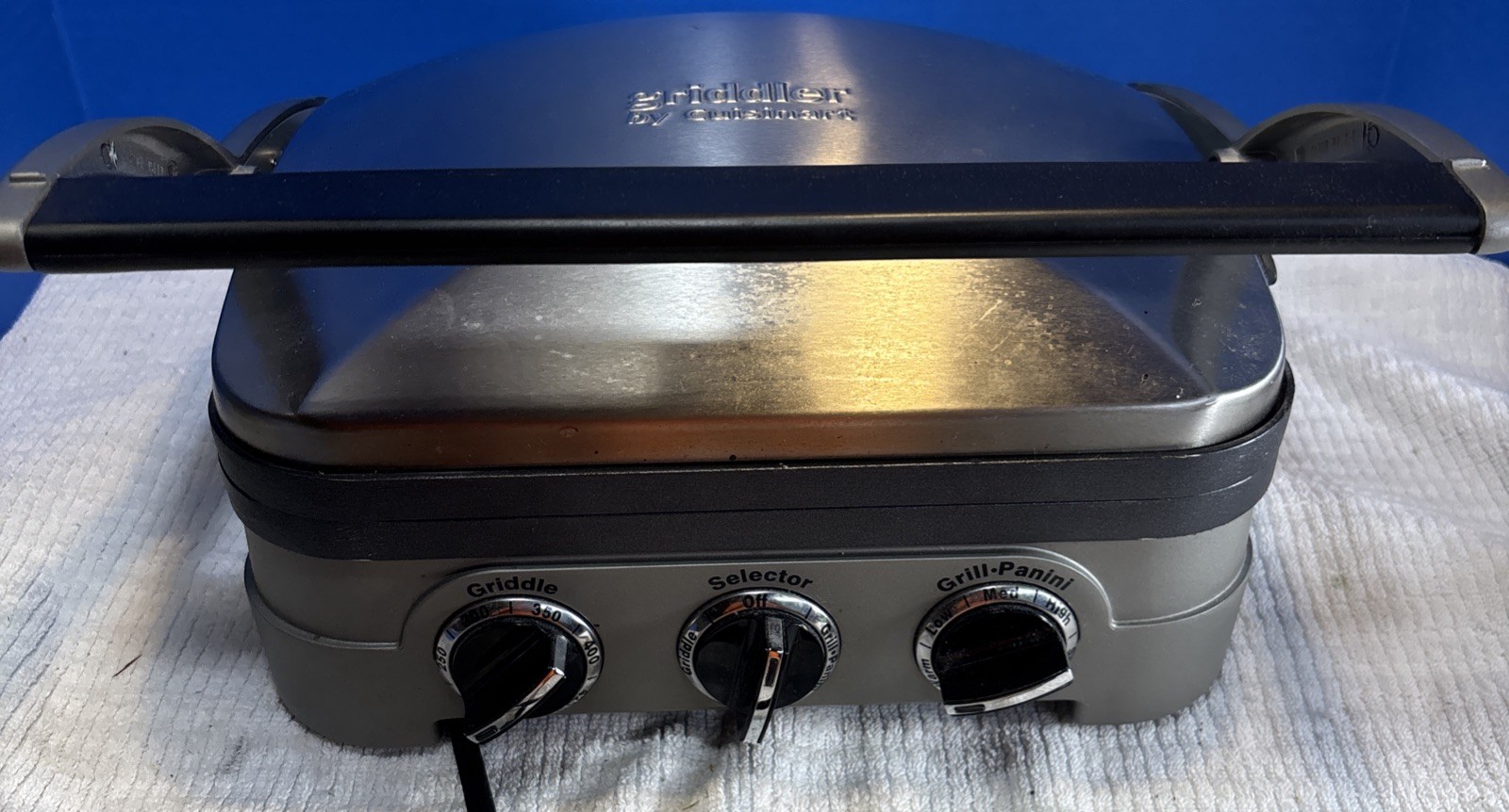 Cuisinart 5-in-1 Griddler Grill Griddle Panini Press, Brushed Stainless Steel.