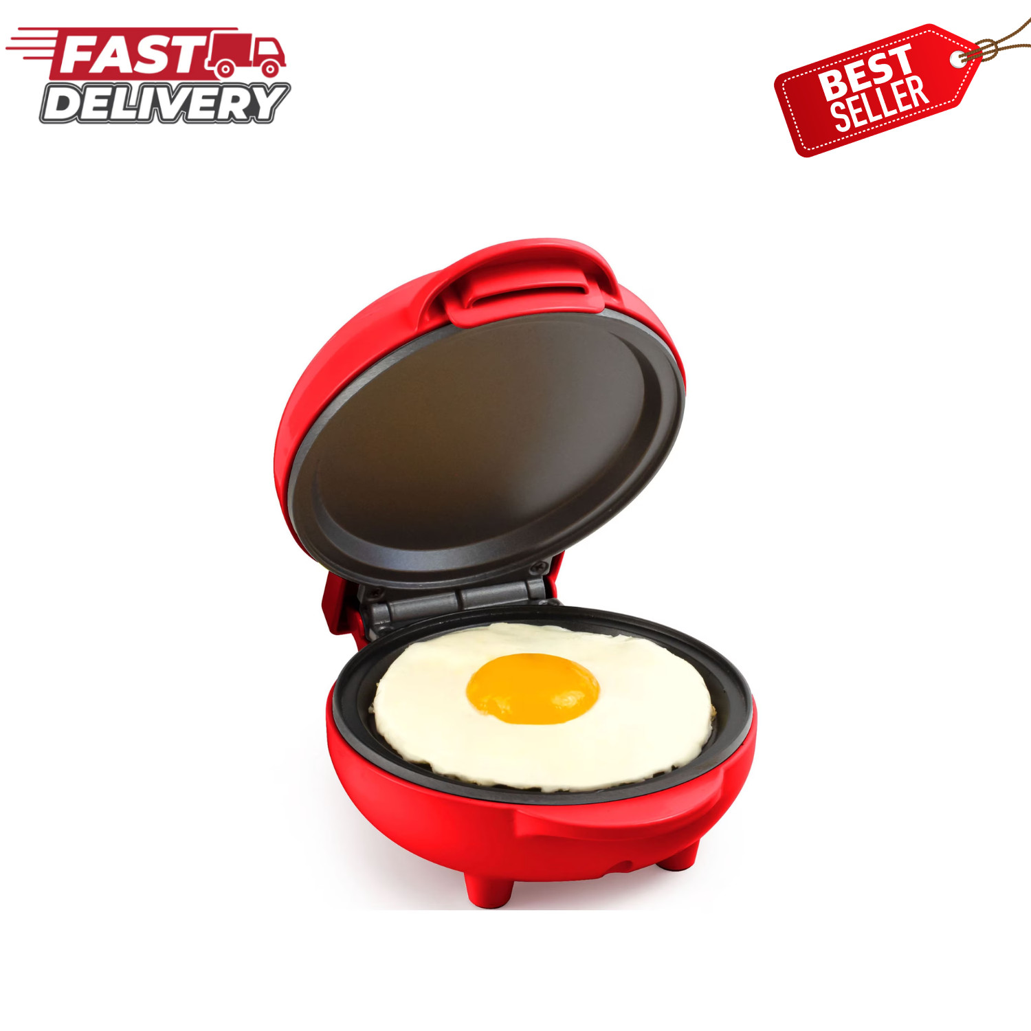 MyMini 550W Red Pancake Griddle Electric Small Kitchen Breakfast Cookware