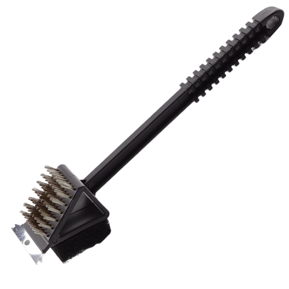 Ouliget 3-in-1 BBQ Grill Cleaning Brush, Brush Outdoor Cleaner Black