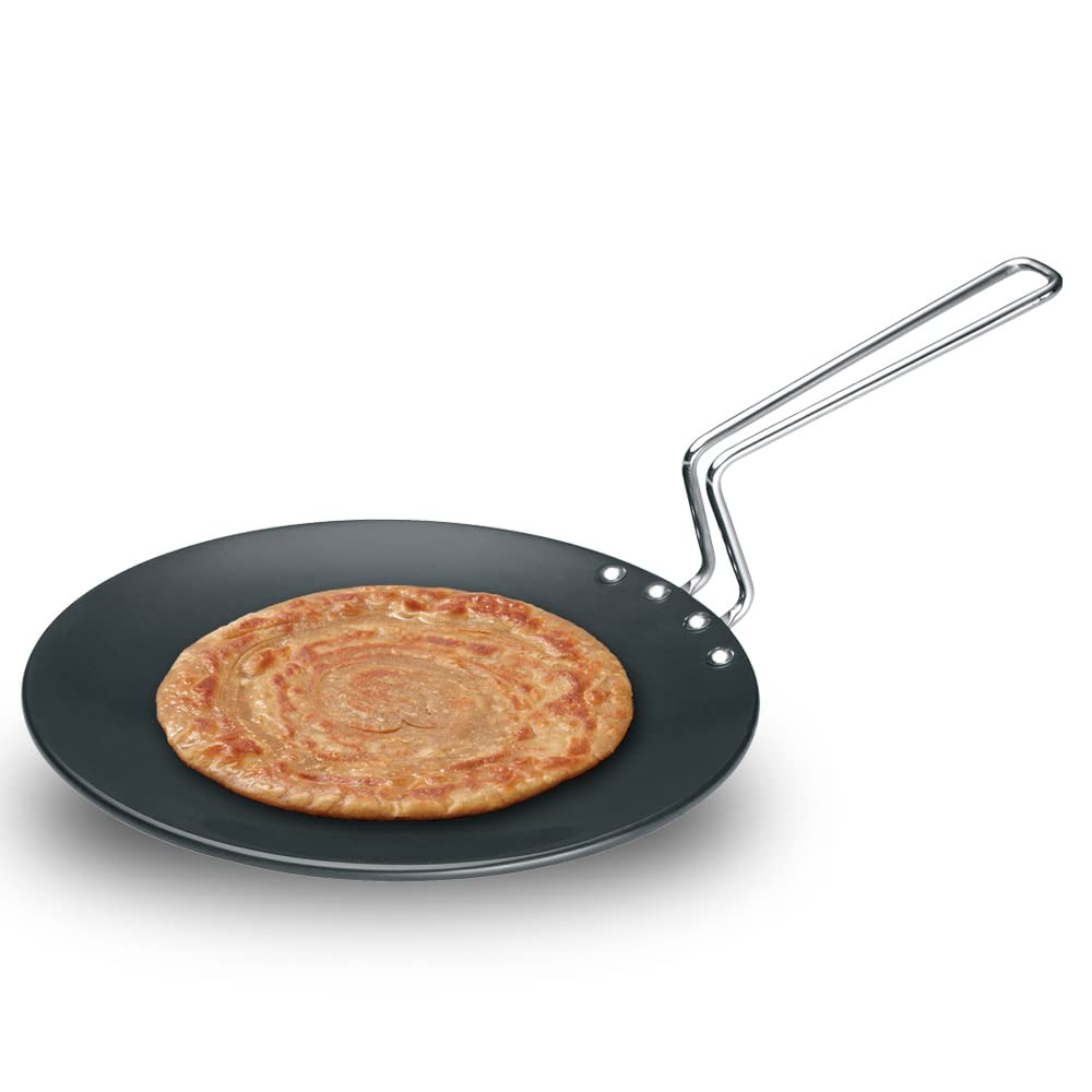 1 PCS Black Futura Hard Anodised Tava Griddle Pan Fits 26 cm 4.88 mm Thick