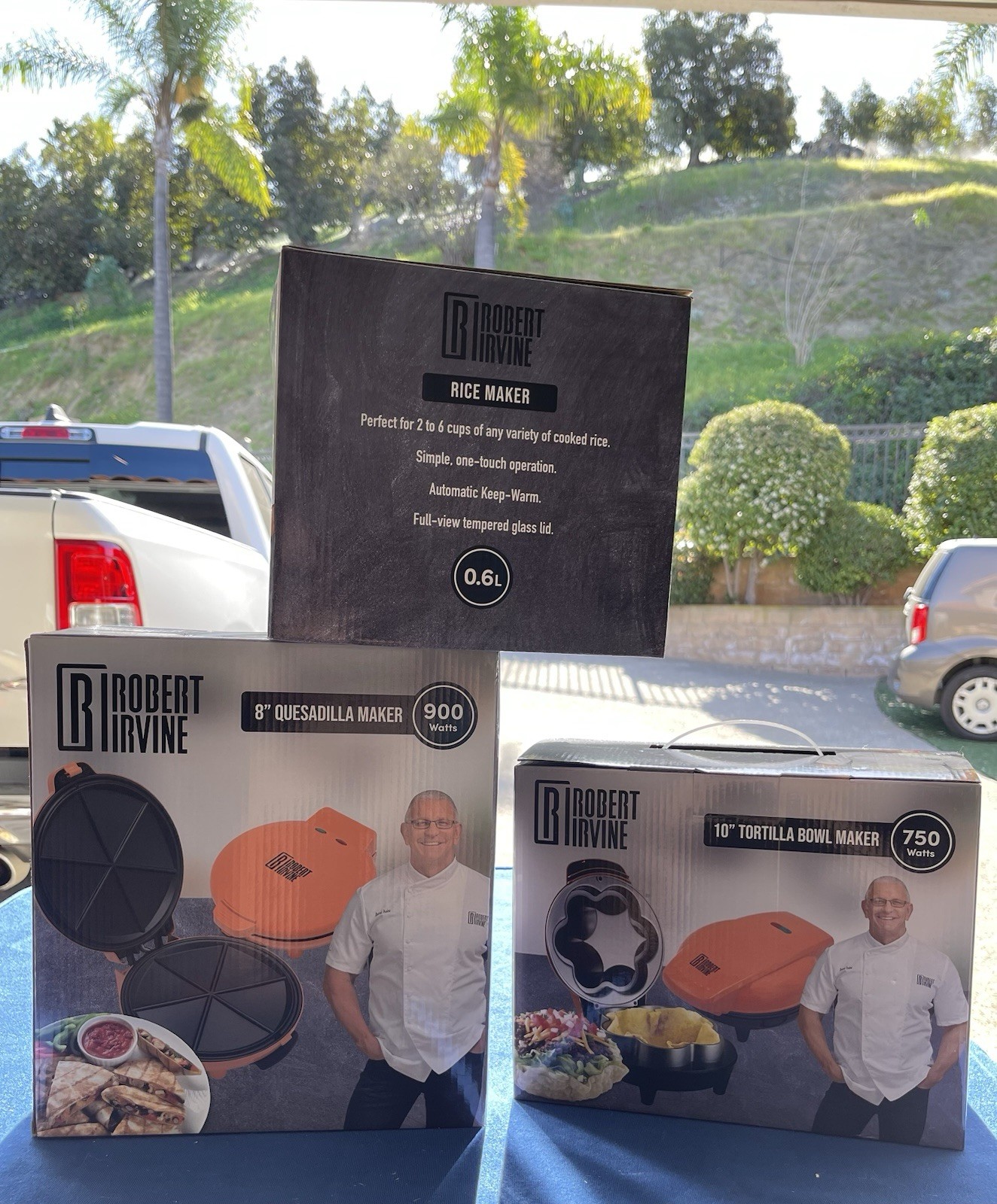 3-piece set – Robert Irvine 8″ Quesadilla, 10″ Tortilla Bowl & 0.6L Rice Cooker