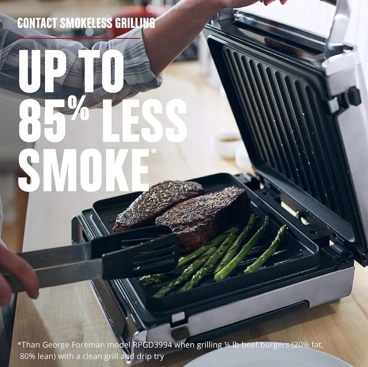 Brand-New In Box George Foreman Smokeless Grill Series GRD6090B
