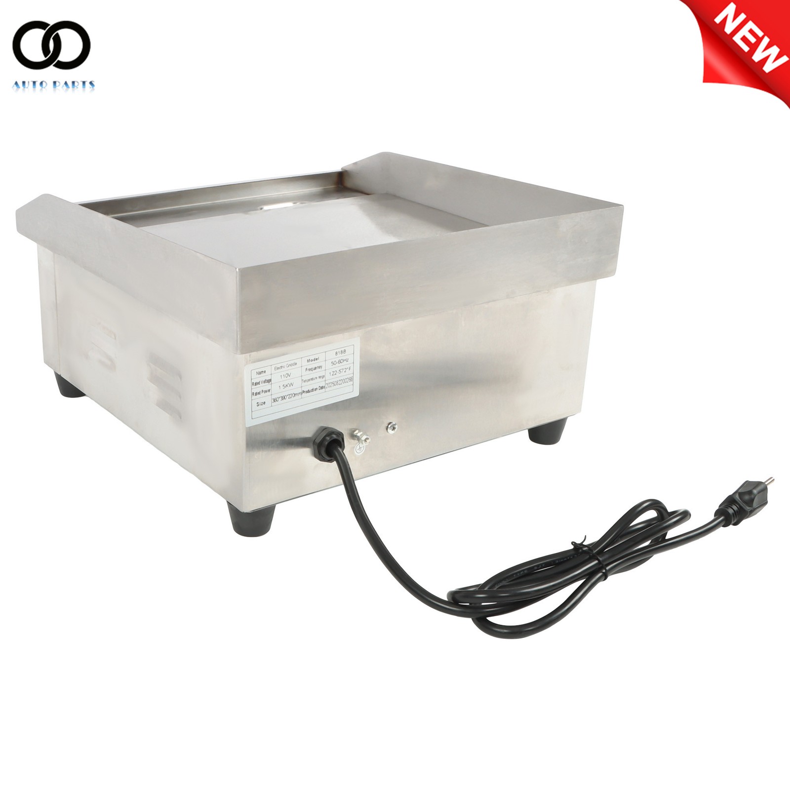 14″ Commercial Electric Griddle Countertop Griddle Grill Flat Top Grill 1500W