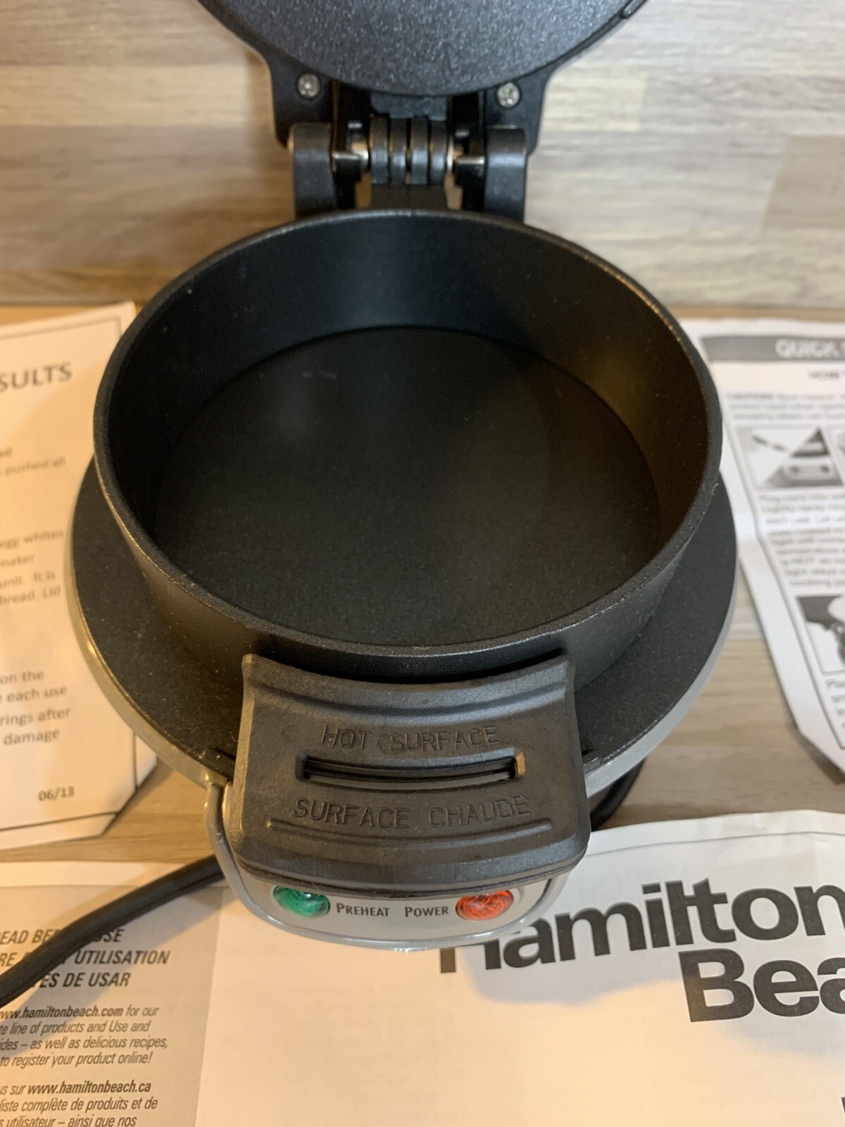 Hamilton Beach Breakfast Sandwich Maker New/ No Original Box.