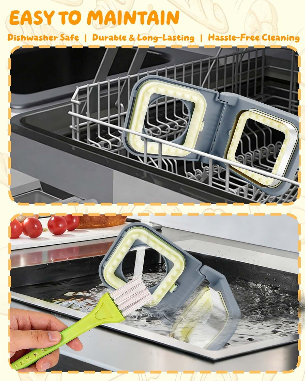 3-In-1 Uncrustable Sandwich Maker – Heart/Round/Square Crustless