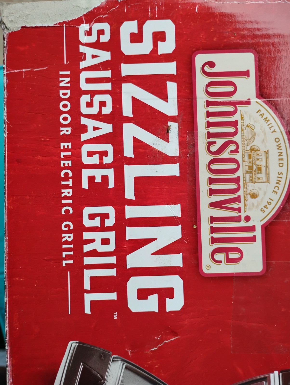 Johnsonville Sizzling Sausage Indoor Electric Grill Countertop Original Box