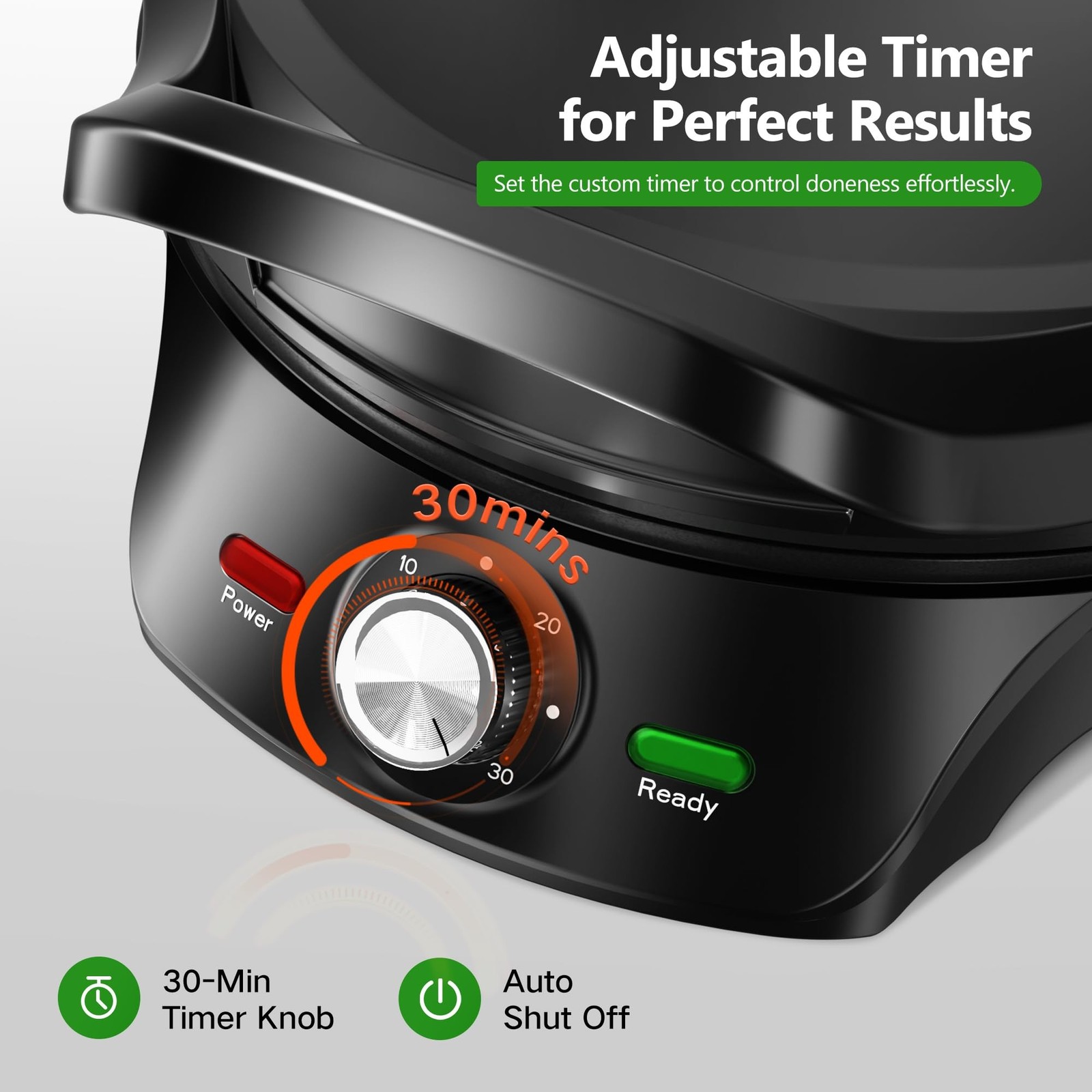 KEINVE 1500W Electric Griddle, 2-in-1 Indoor Griddle And Pizza Maker 30-Min