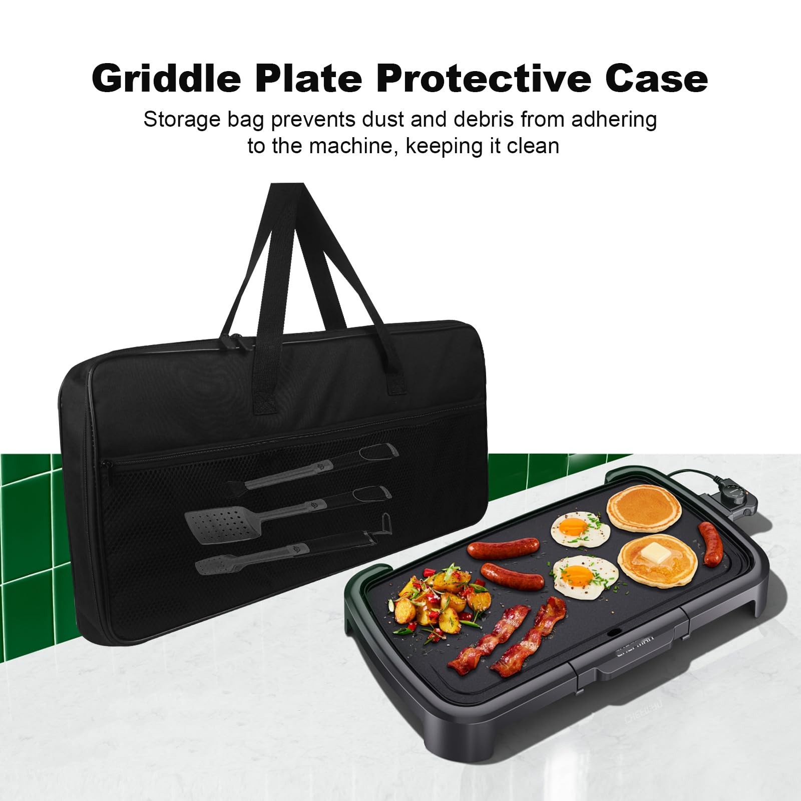 Pancake Griddle Travel Bag Electric Griddle Carrying Case Heat-resistant Wate…