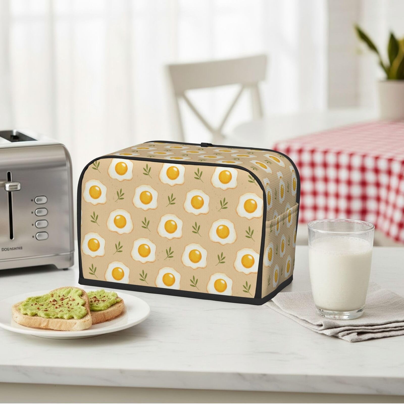NeuKim 2 Slice Toaster Cover Rustic Fried 2 Slice, Egg Botanical