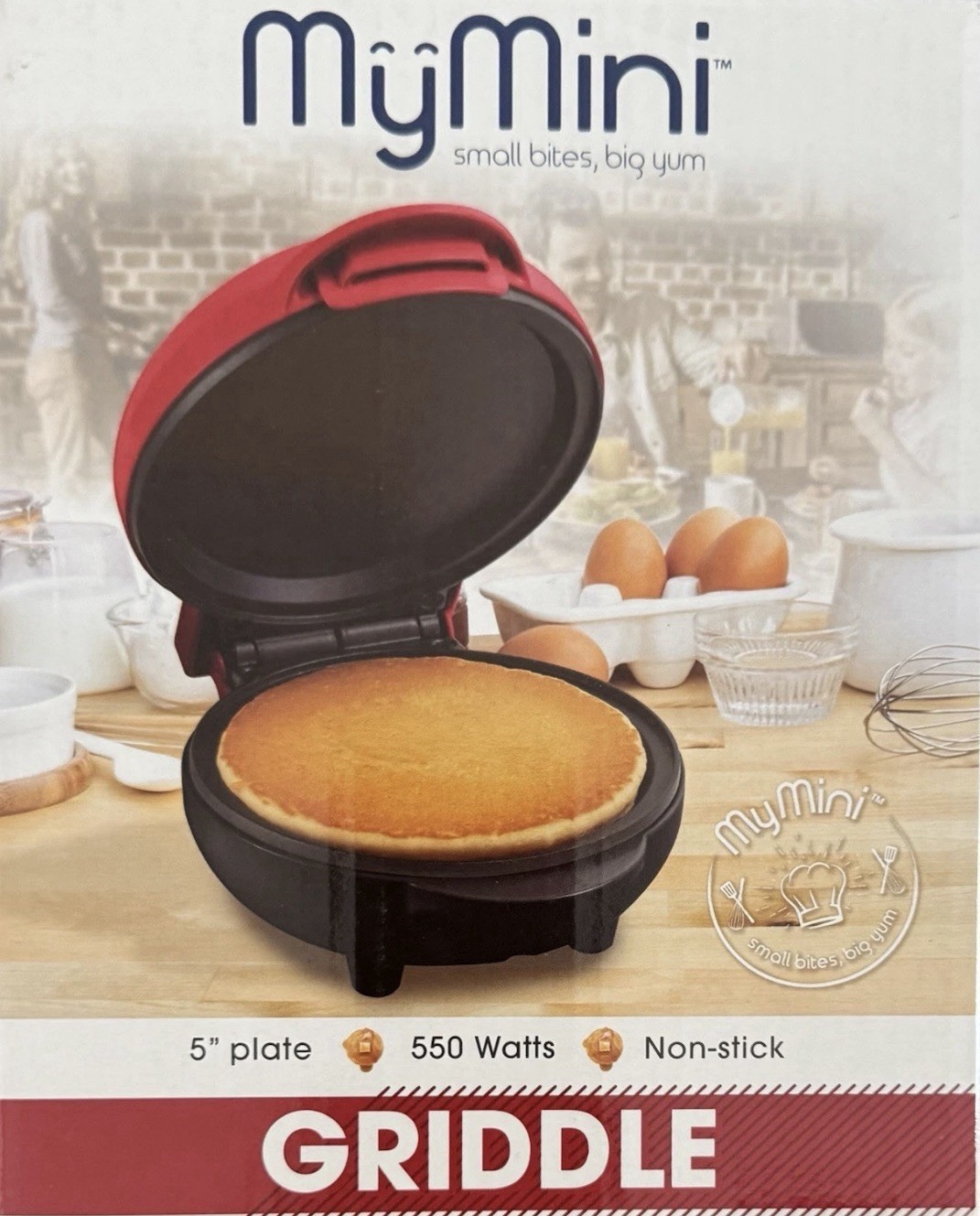 New Nostalgia My Mini 5″ Griddle Eggs Burgers Pancakes Cookies Nonstick Lot x 3