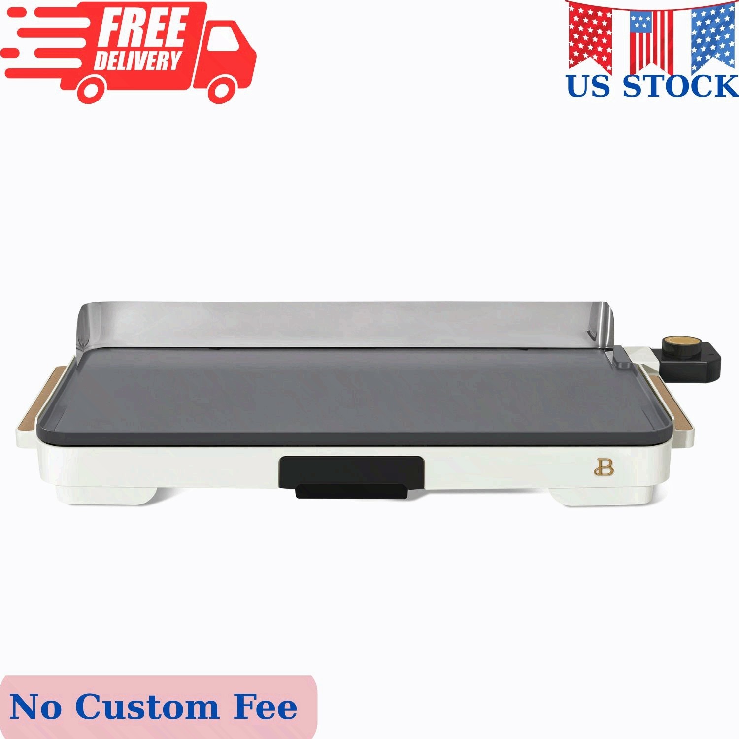 Griddle 12×22 with backsplash, White Icing