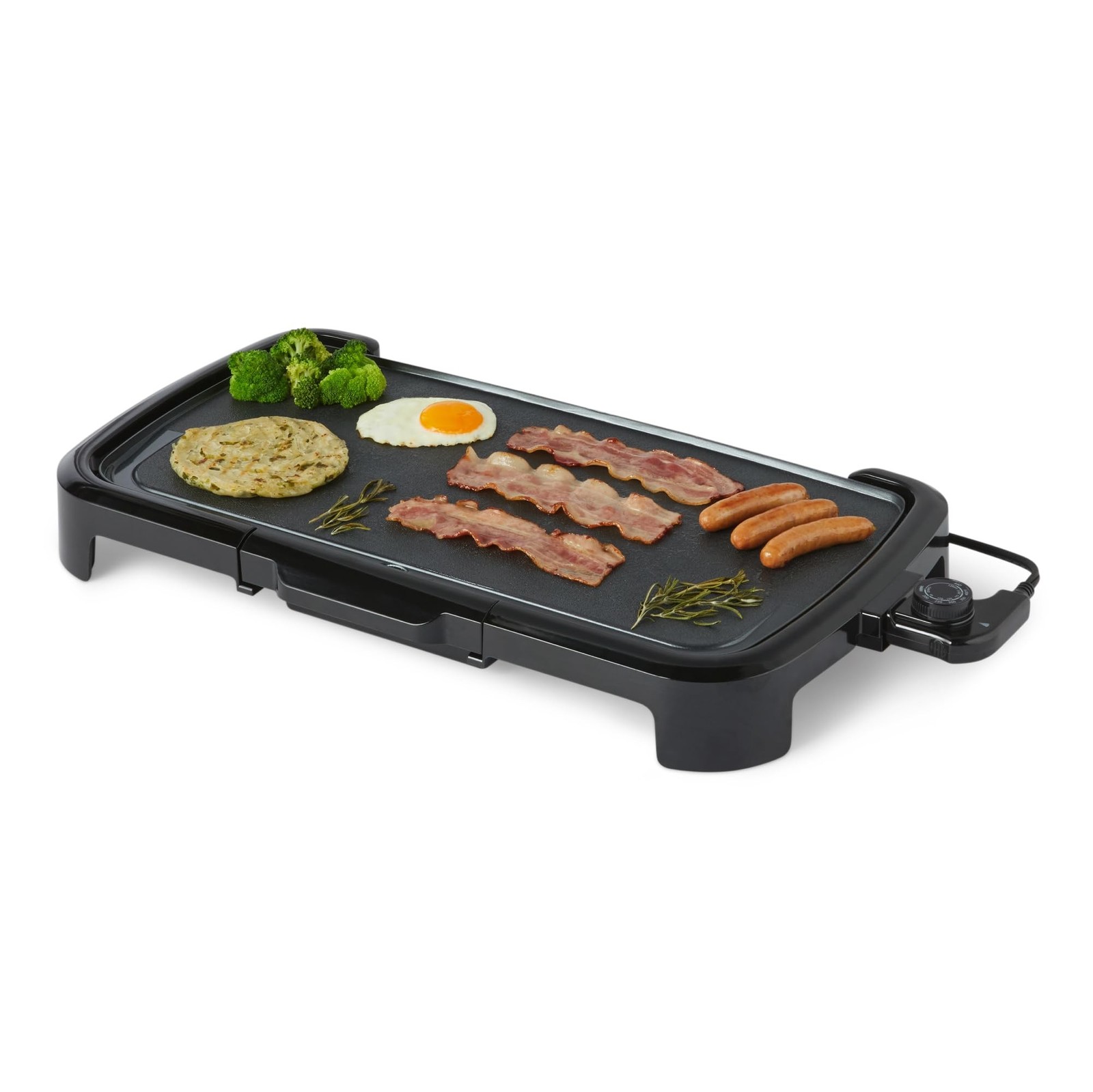Retailer Basics AB-203GR Electric Griddle 10 x 20 inches Black