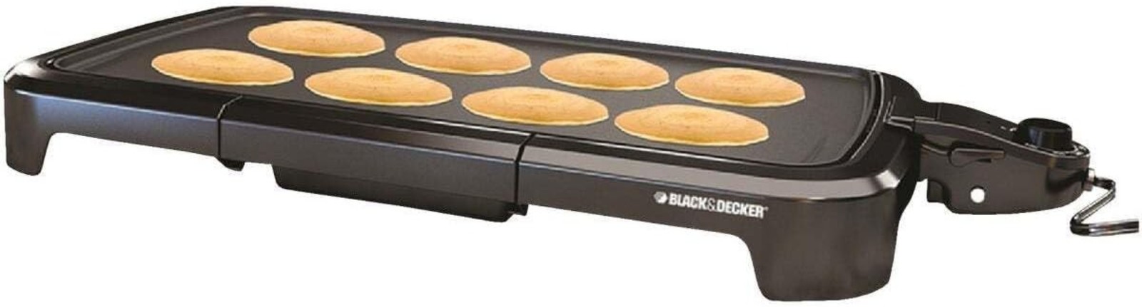 BLACK DECKER 8-Serving Electric Griddle GD2051B Non-Stick Cooking Surface