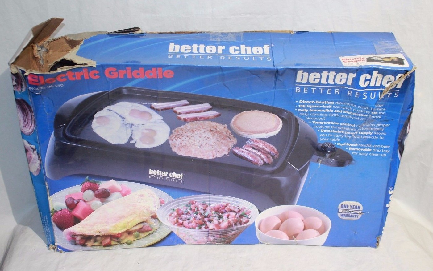 BETTER CHEF IM-340 ELECTRIC GRIDDLE (G102256-20 JO AA-3)
