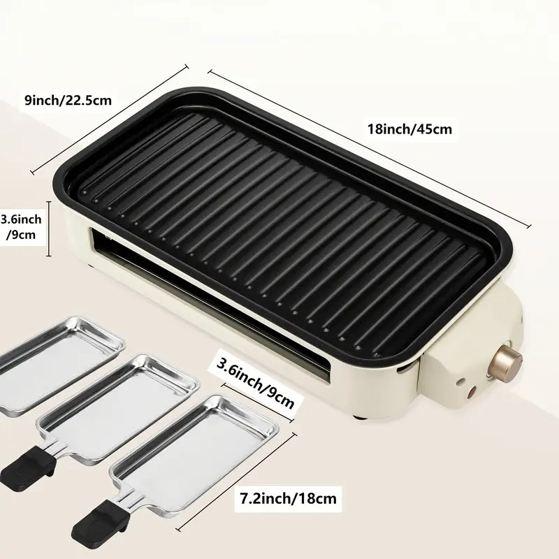 Smokeless Electric Grill, Indoor Grill With Removable Non-Stick Plate, Indoor Gr