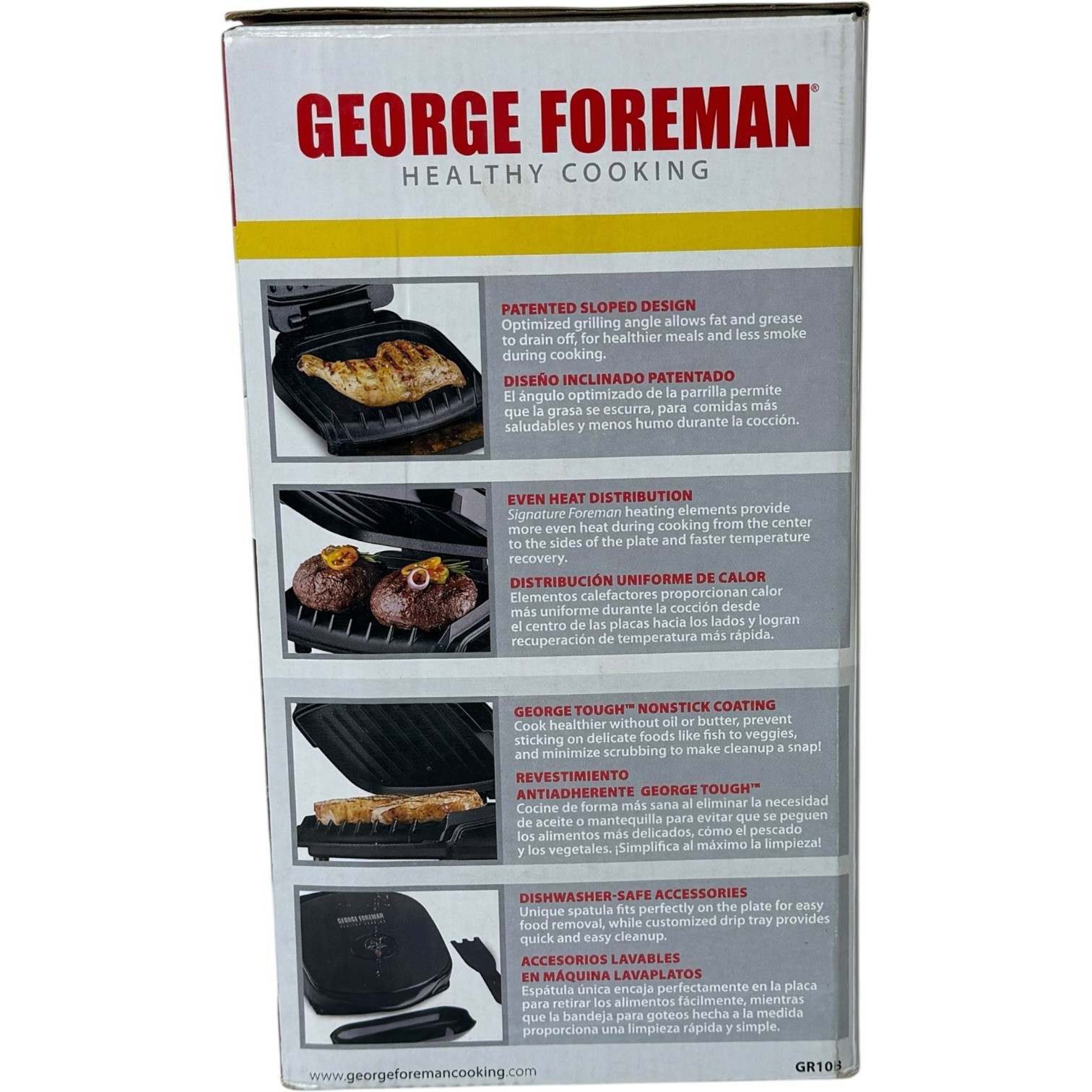 GEORGE FOREMAN Healthy Cooking Champ Grill 36 Sq In Cooking Surface
