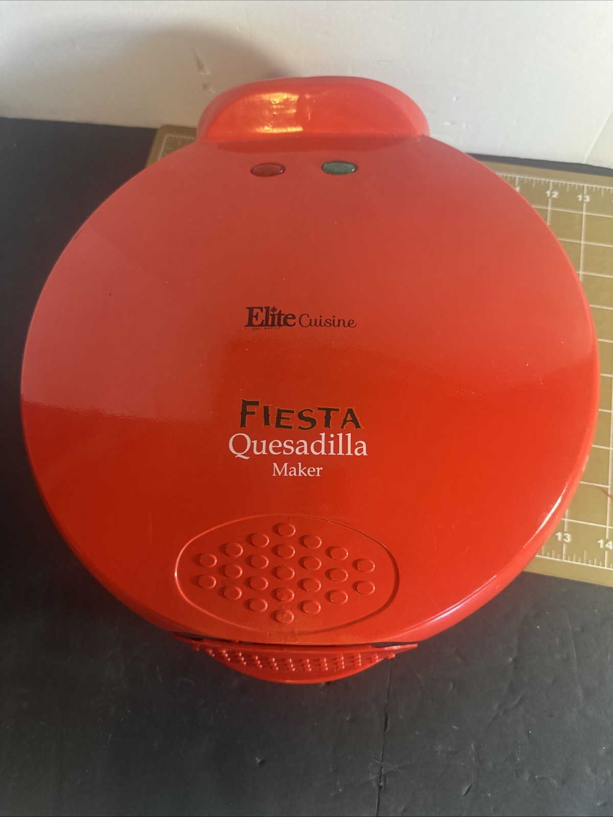 Elite Cuisine EQD-118 11″ Fiesta Quesadilla Maker Red Tested Works