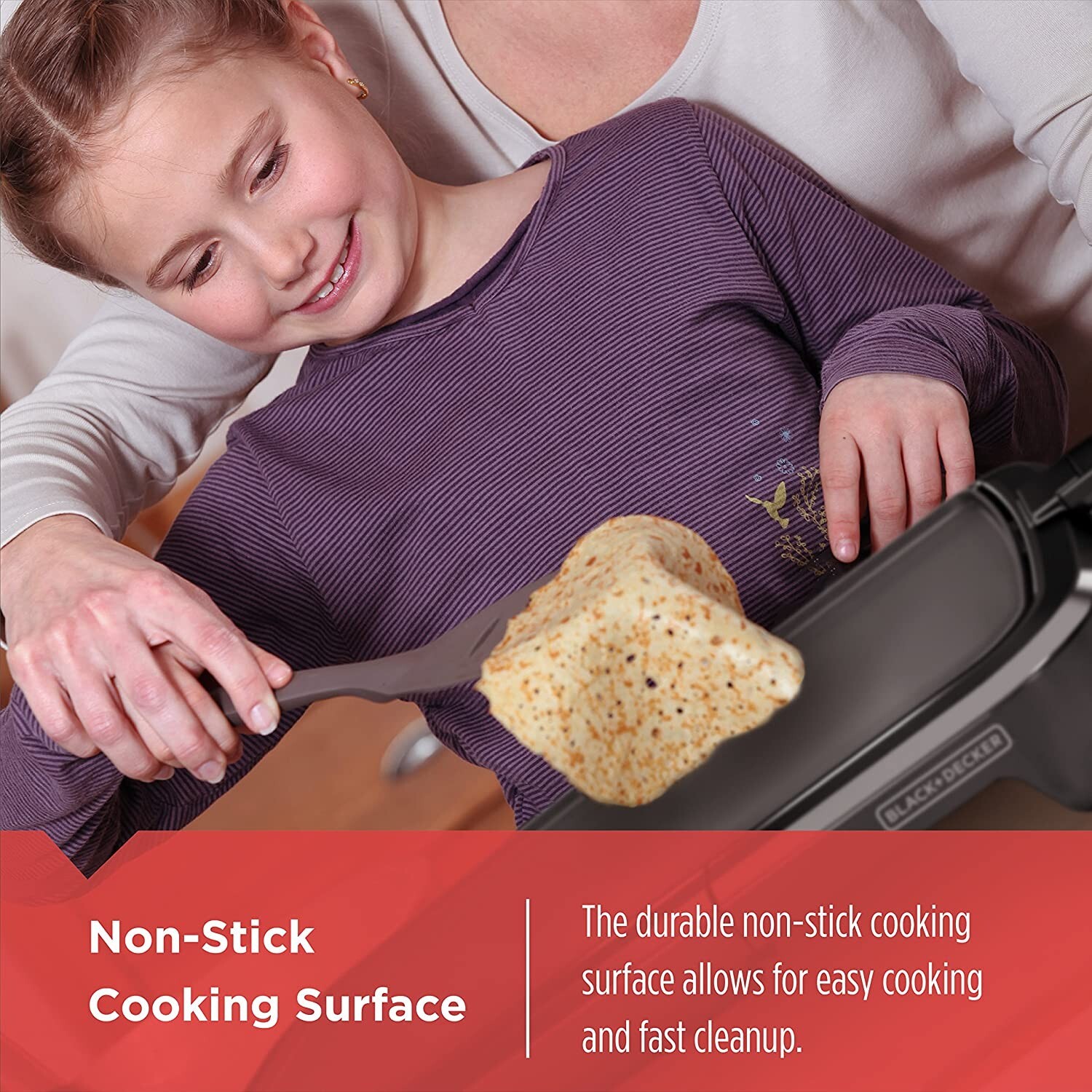 BRAND NEW! BLACK+DECKER GD2011B 8-SERVING FAMILY SIZED ELECTRIC GRIDDLE BLACK