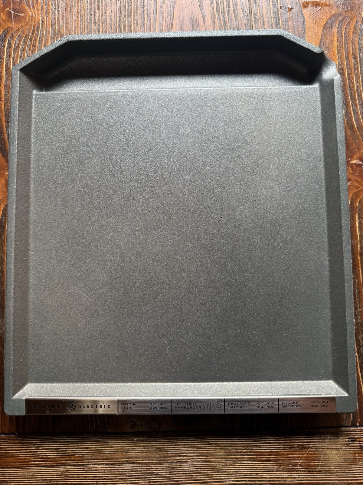 Vintage 1950s GE Stratoliner Electric Range Drop-In Griddle Insert Plate Cast Al
