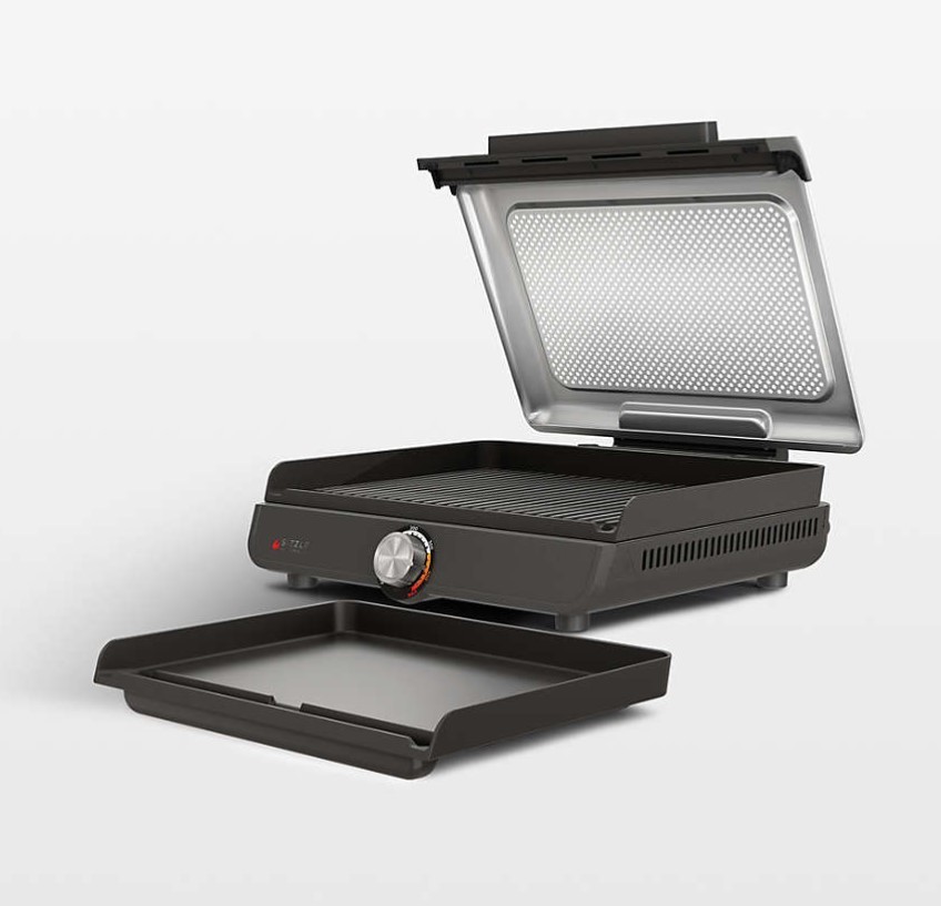 Ninja GR101 Sizzle Smokeless Indoor Grill & Griddle, 14” Interchangeable Plates