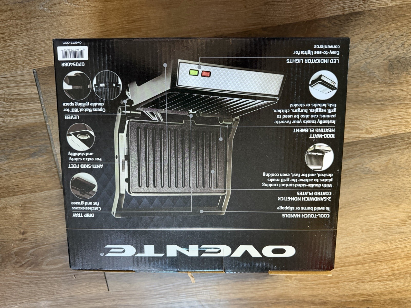 Ovente Electric Panini Grill Model New In Box Unused